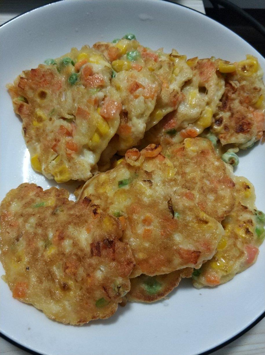 鸡胸肉虾仁鲜蔬饼