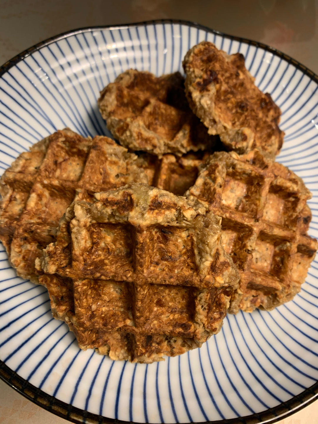 馋哭隔壁小孩的核桃香蕉燕麦华夫饼