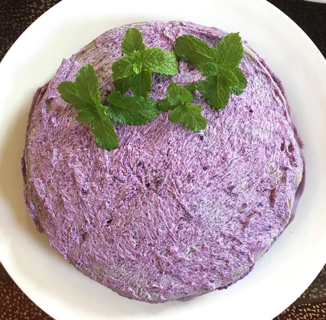 香芋紫薯千层蛋糕