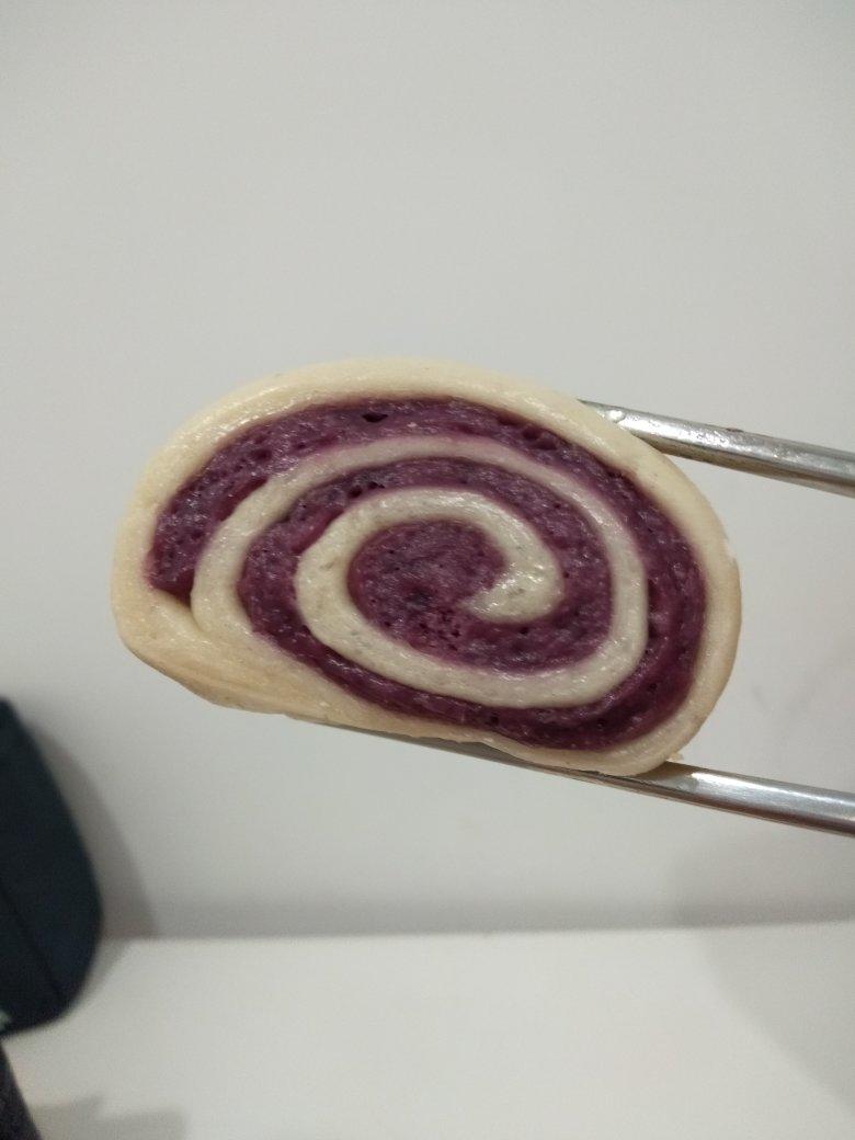 千层紫薯馒头