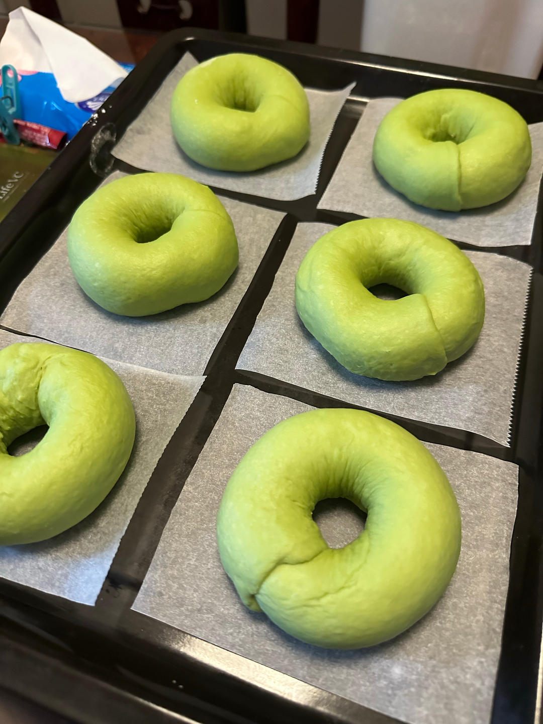 斑斓椰椰芋泥贝果🥯空口吃馅🥥香气浓郁