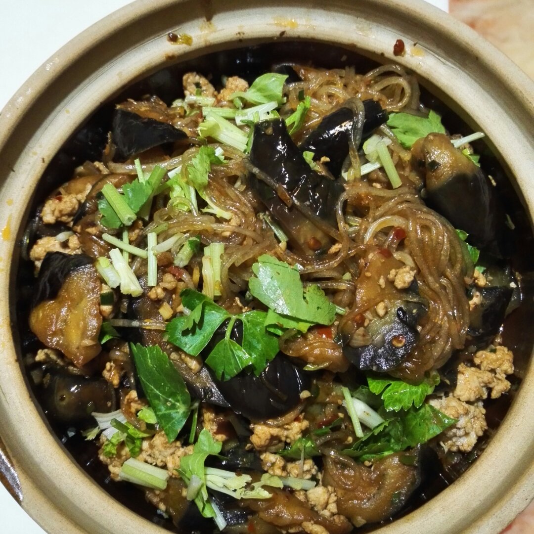 肉末茄子粉丝煲