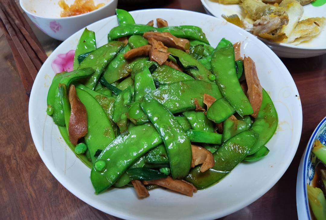 💐荷兰豆炒虾仁💐