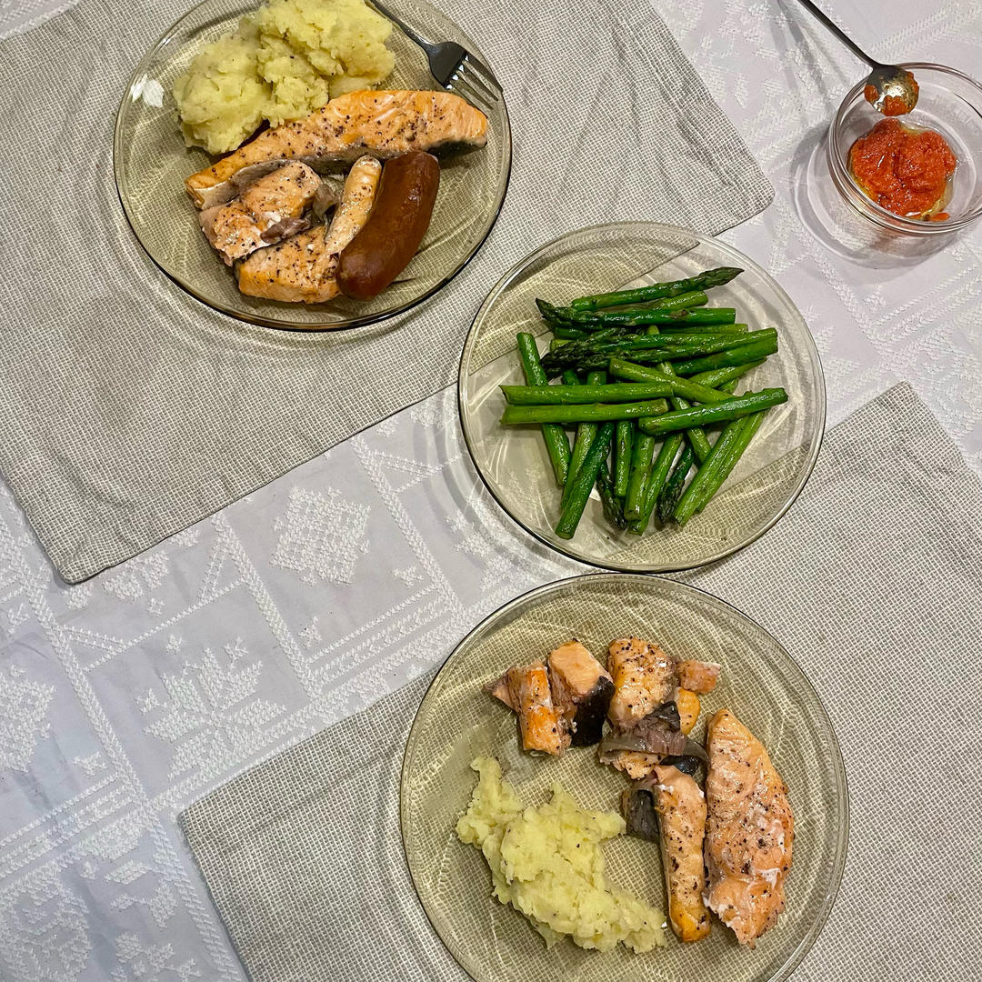 空气炸锅无油煎三文鱼(减脂 懒人必备)