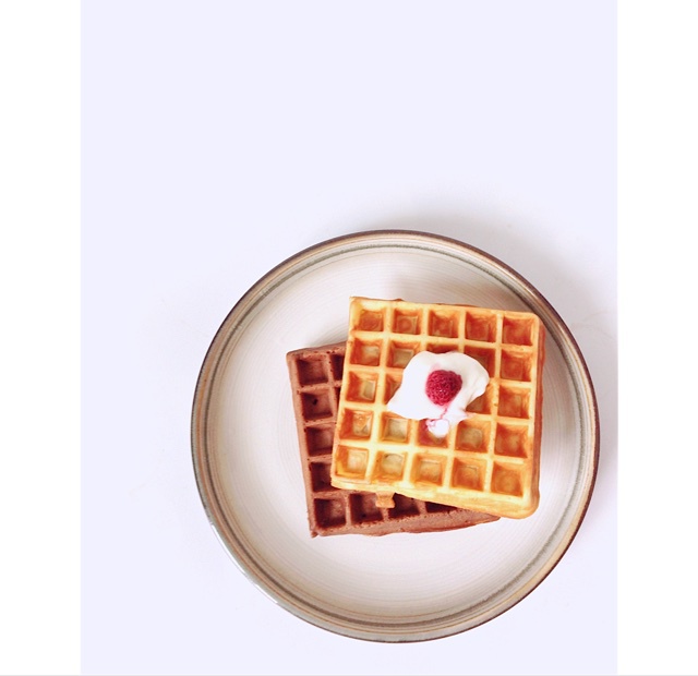 酸奶糯米华夫饼