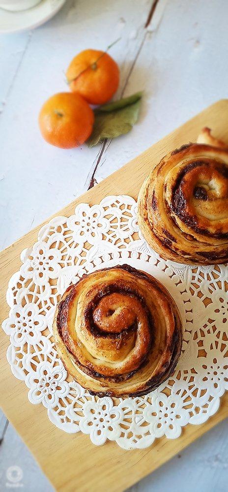 zly1056做的复古奶油海螺卷面包