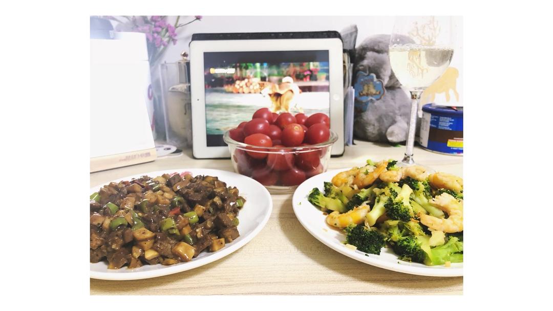 家常菜~杏鲍菇烧牛肉粒