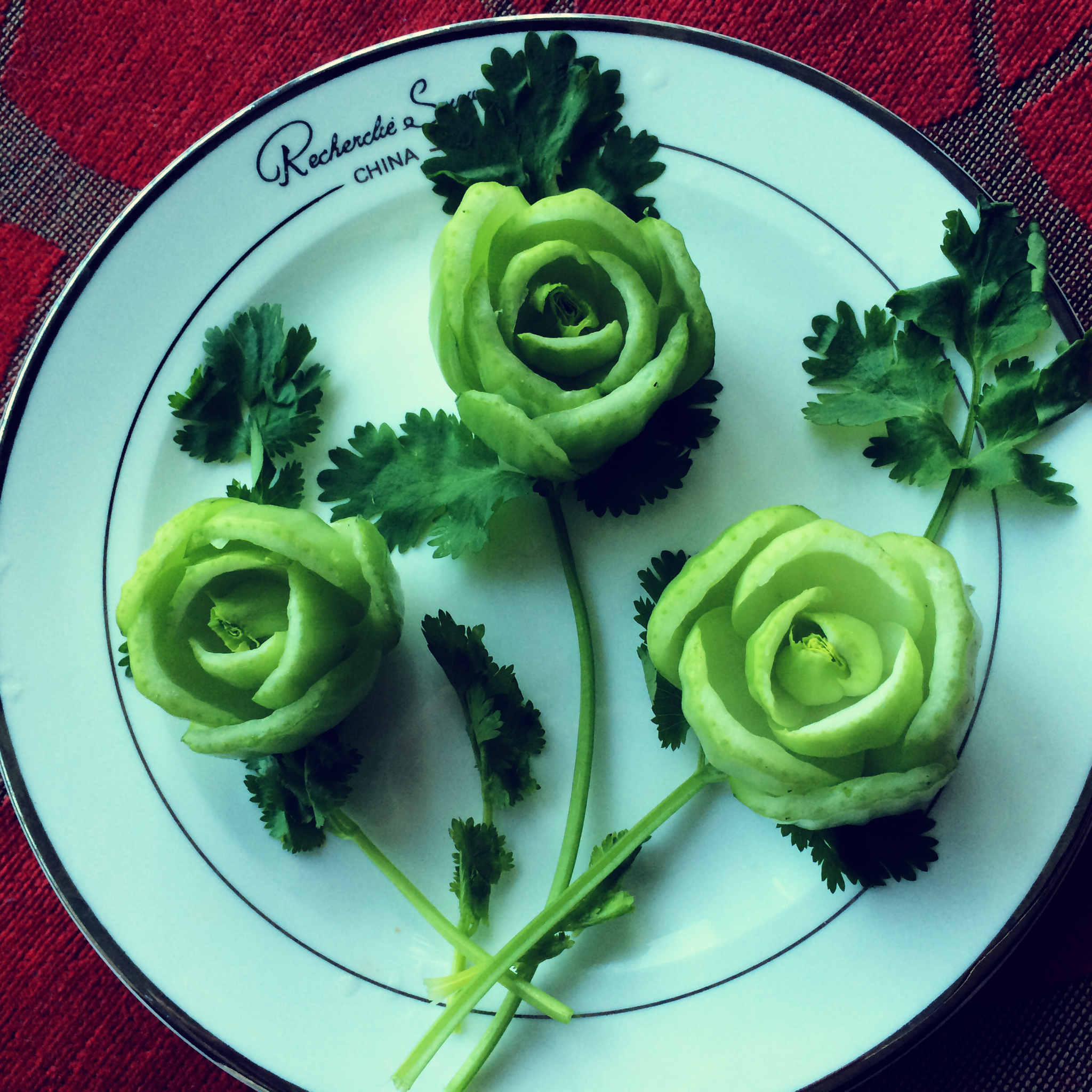 粟仓做的素菜拼盘