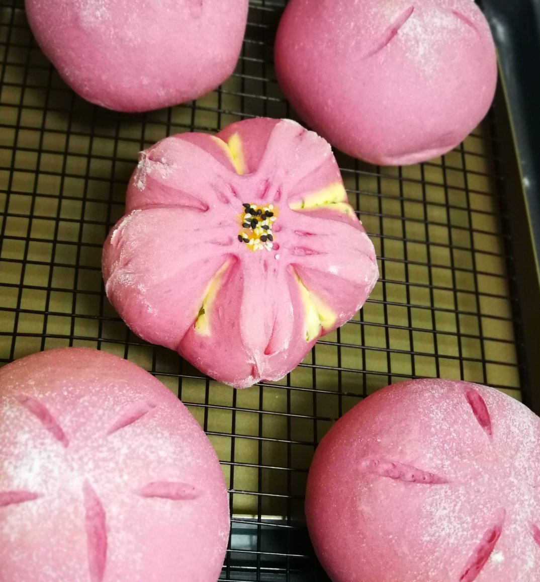 粉红少女心——清新樱花面包