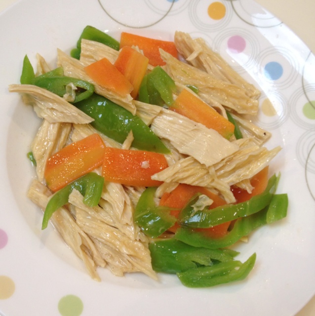 青椒炒腐竹