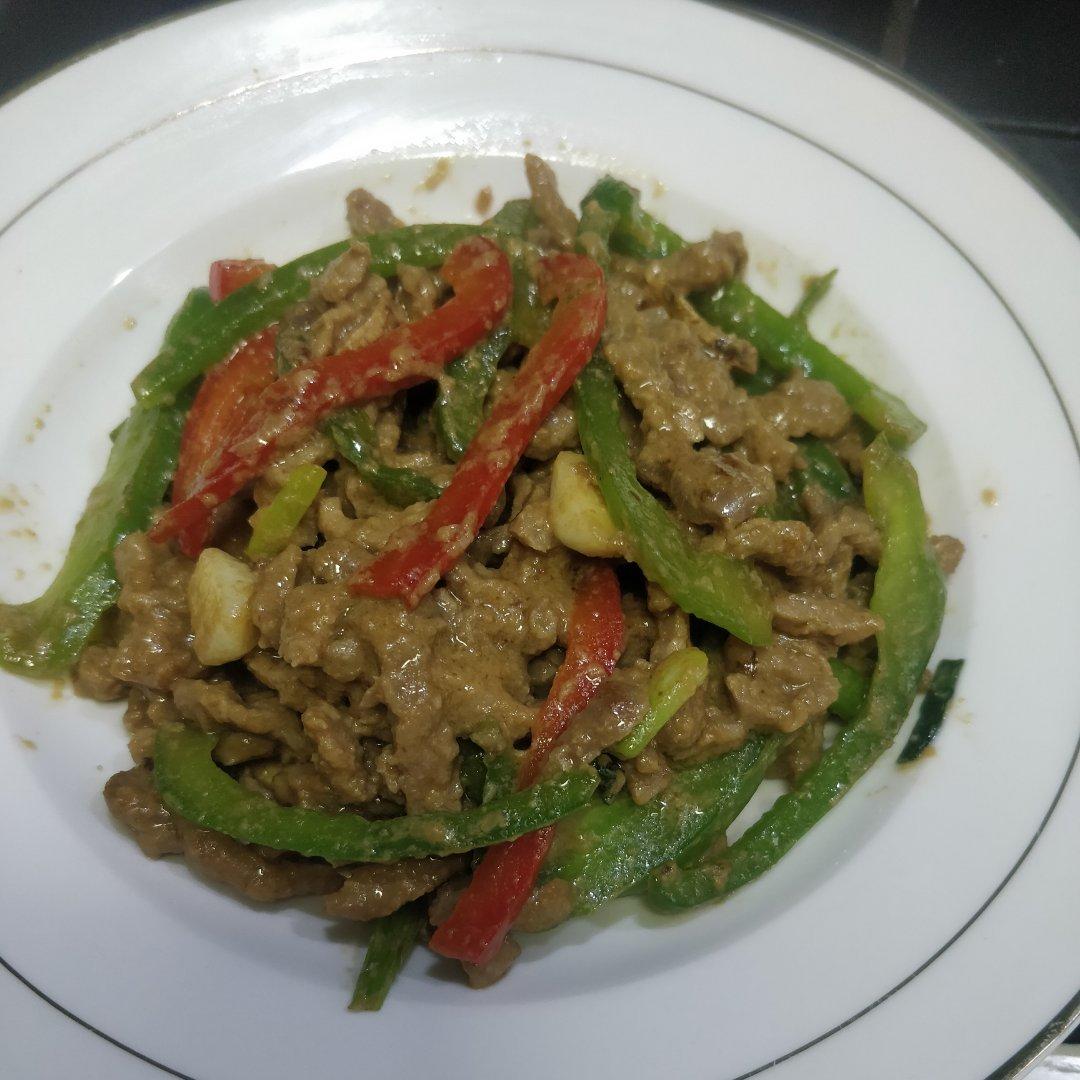 经典的家常菜，青椒炒肉丝，简单的食材也能做出如此美味