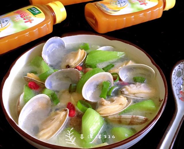 丝瓜蛤蜊汤——太太乐鲜鸡汁快手菜的做法