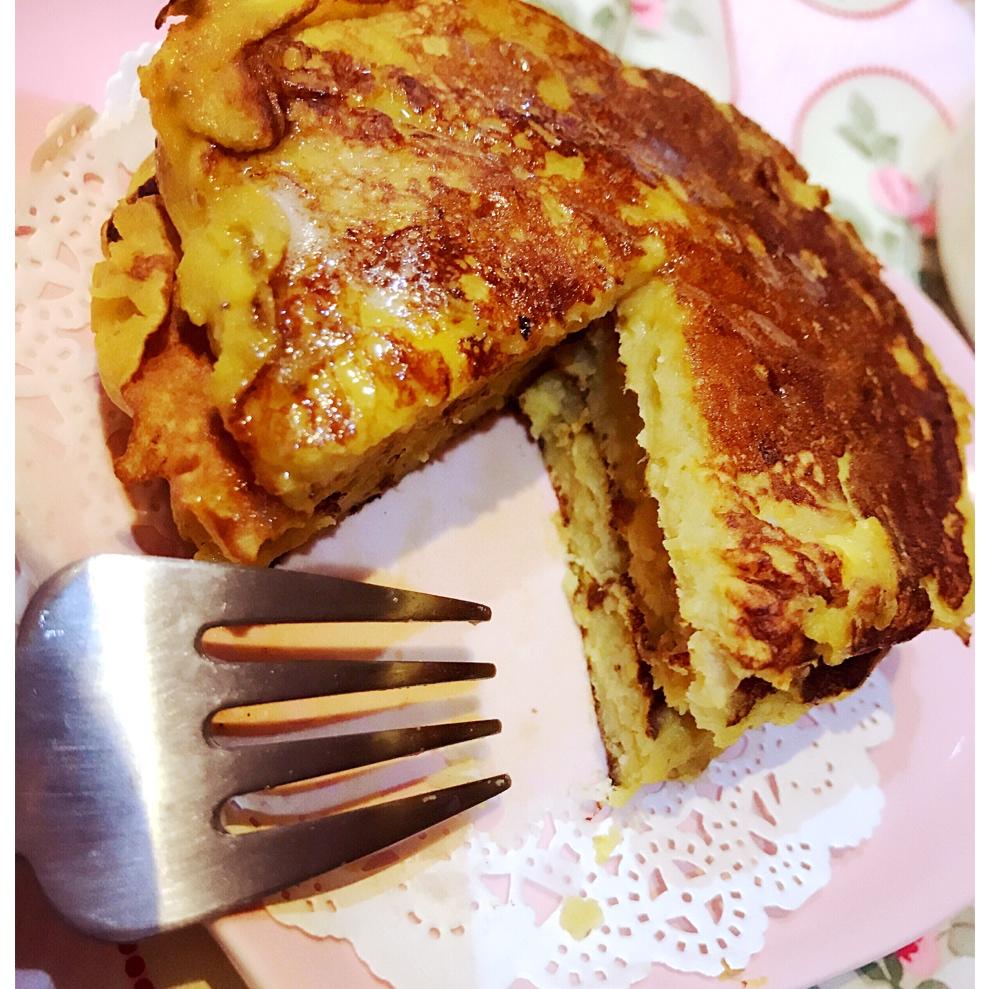 【减脂早餐】无油香蕉松饼（超简单）