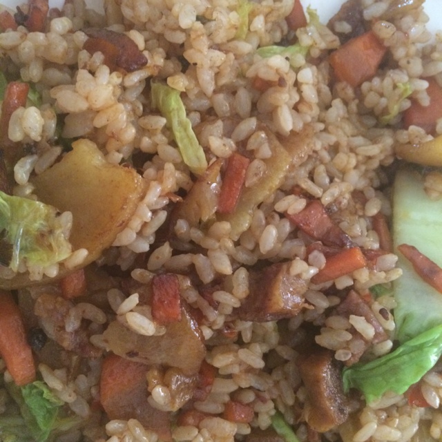 电饭锅版香菇腊肠饭