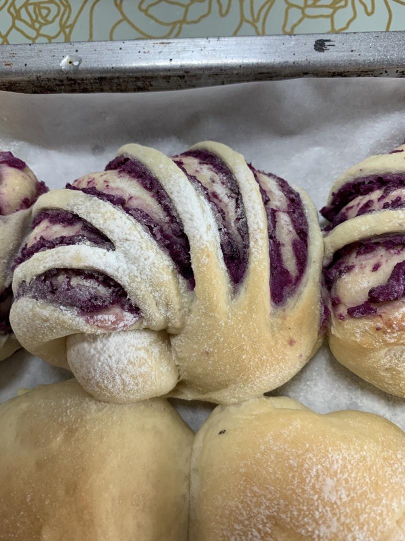 日式奶香紫薯软包（白面包烘焙法）