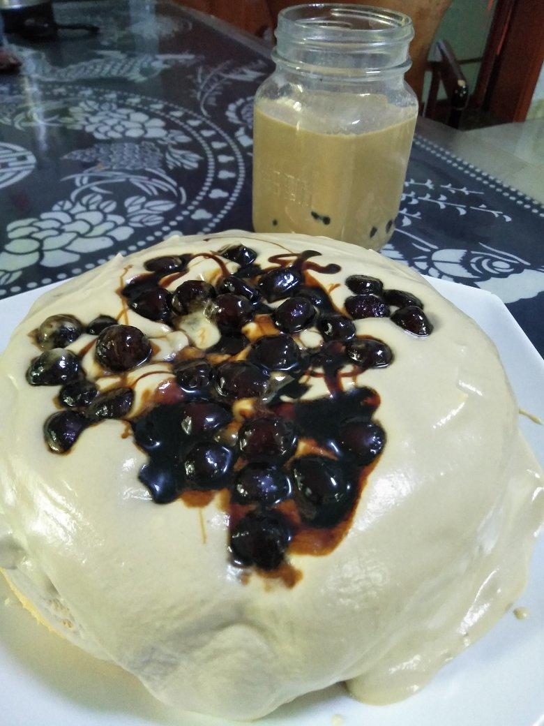 网红黑糖珍珠酱爆蛋糕