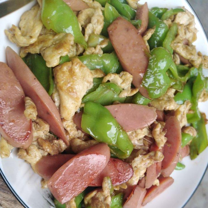 💥简单快手家常菜！青椒火腿炒鸡蛋