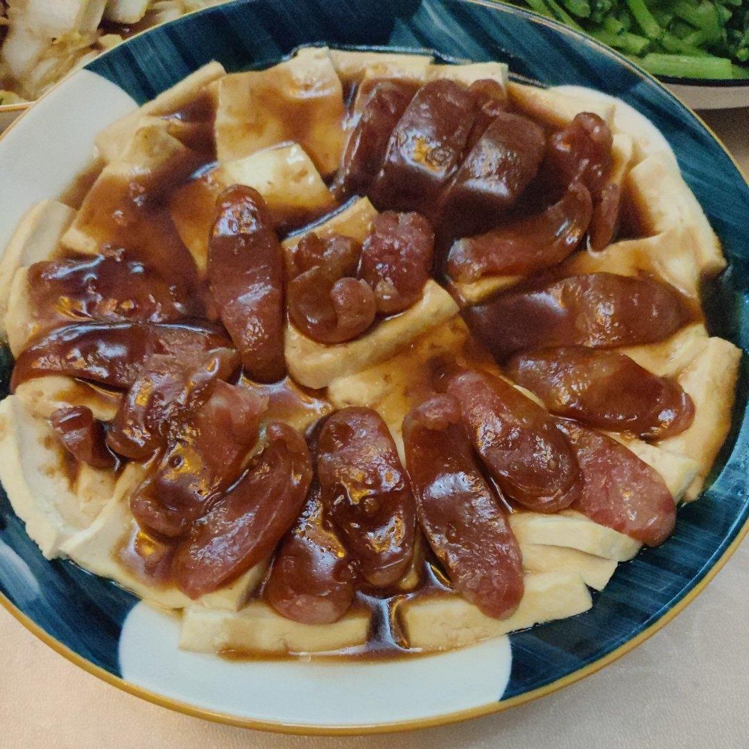 香肠蒸豆腐