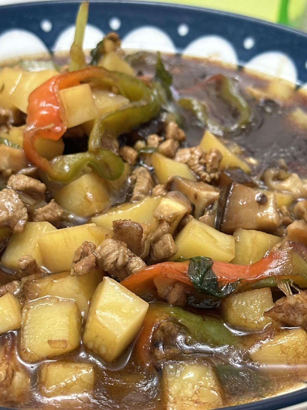 ㊙️香菇土豆肉沫拌饭❗️比外卖还好吃