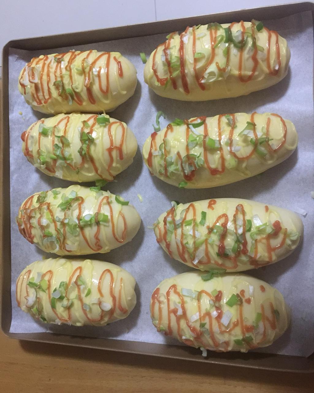 火腿肠早餐面包（一次发酵法）