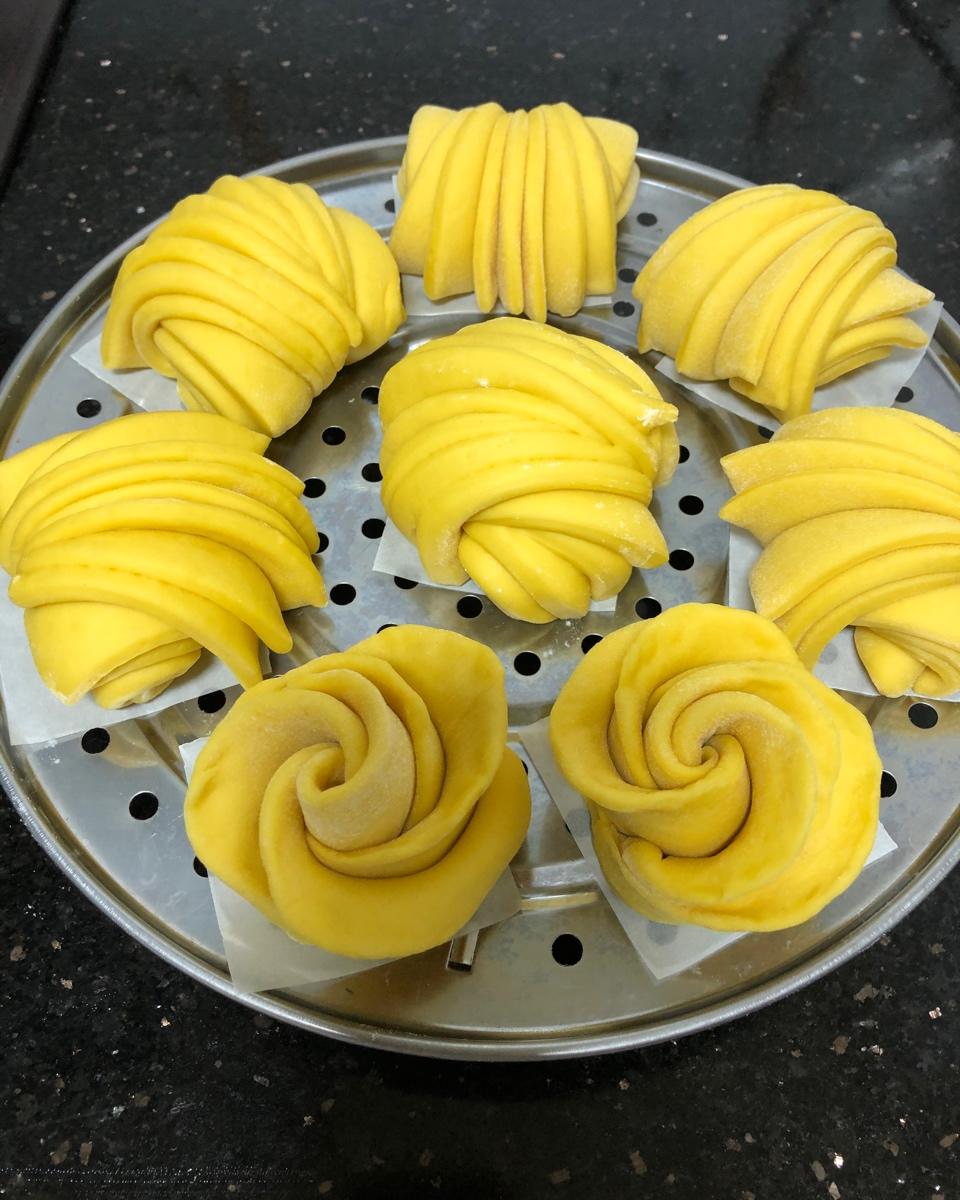 造型漂亮做法超简单的，花卷馒头