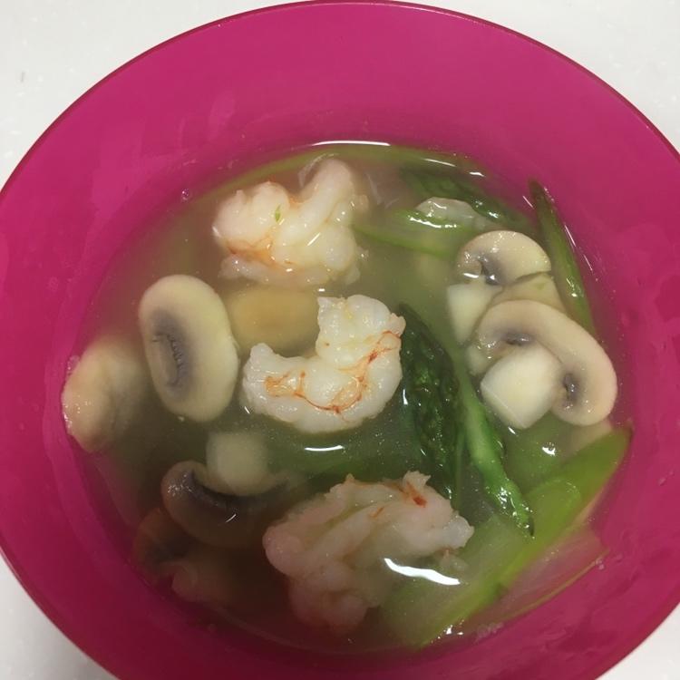 春笋芦笋口蘑虾仁汤