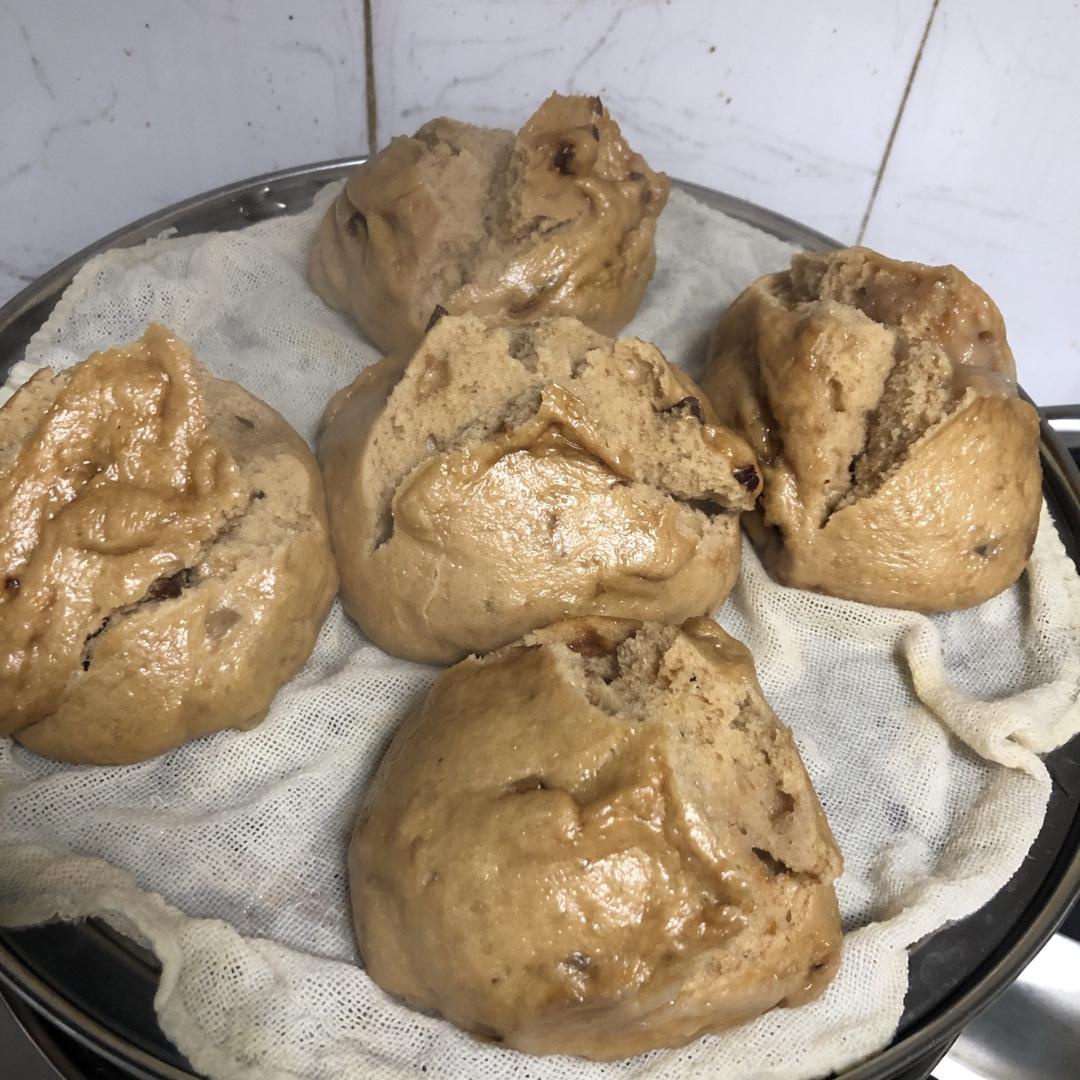 新手也能爆开花的老面红糖大枣开花馒头（泡打粉版or无泡打粉版）