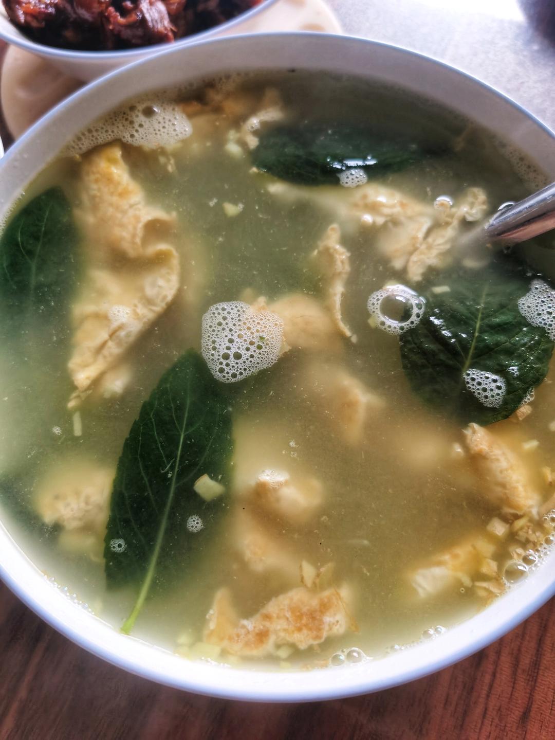 夏日一道清凉汤～薄荷鸡蛋汤