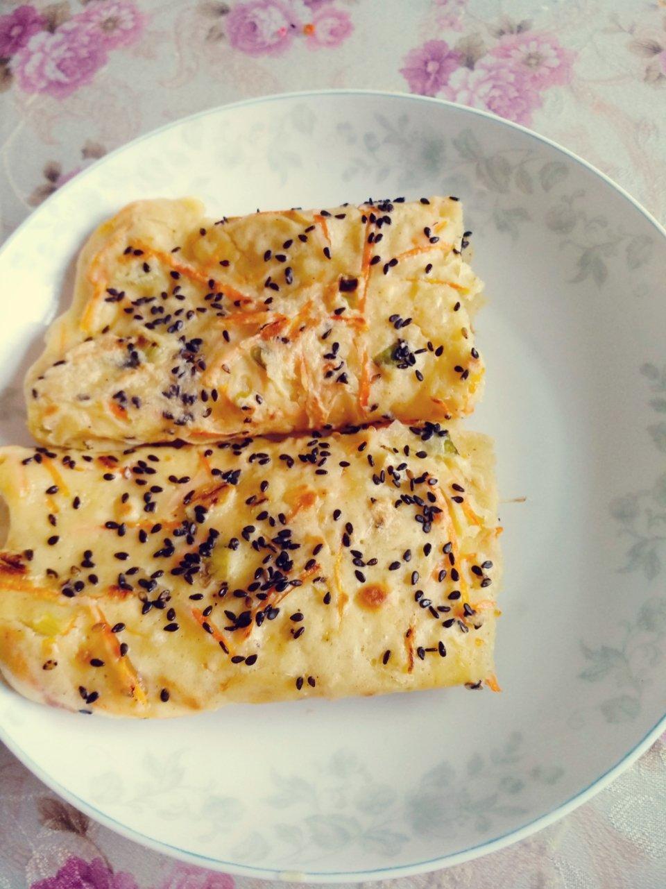 胡萝卜葱花鸡蛋饼