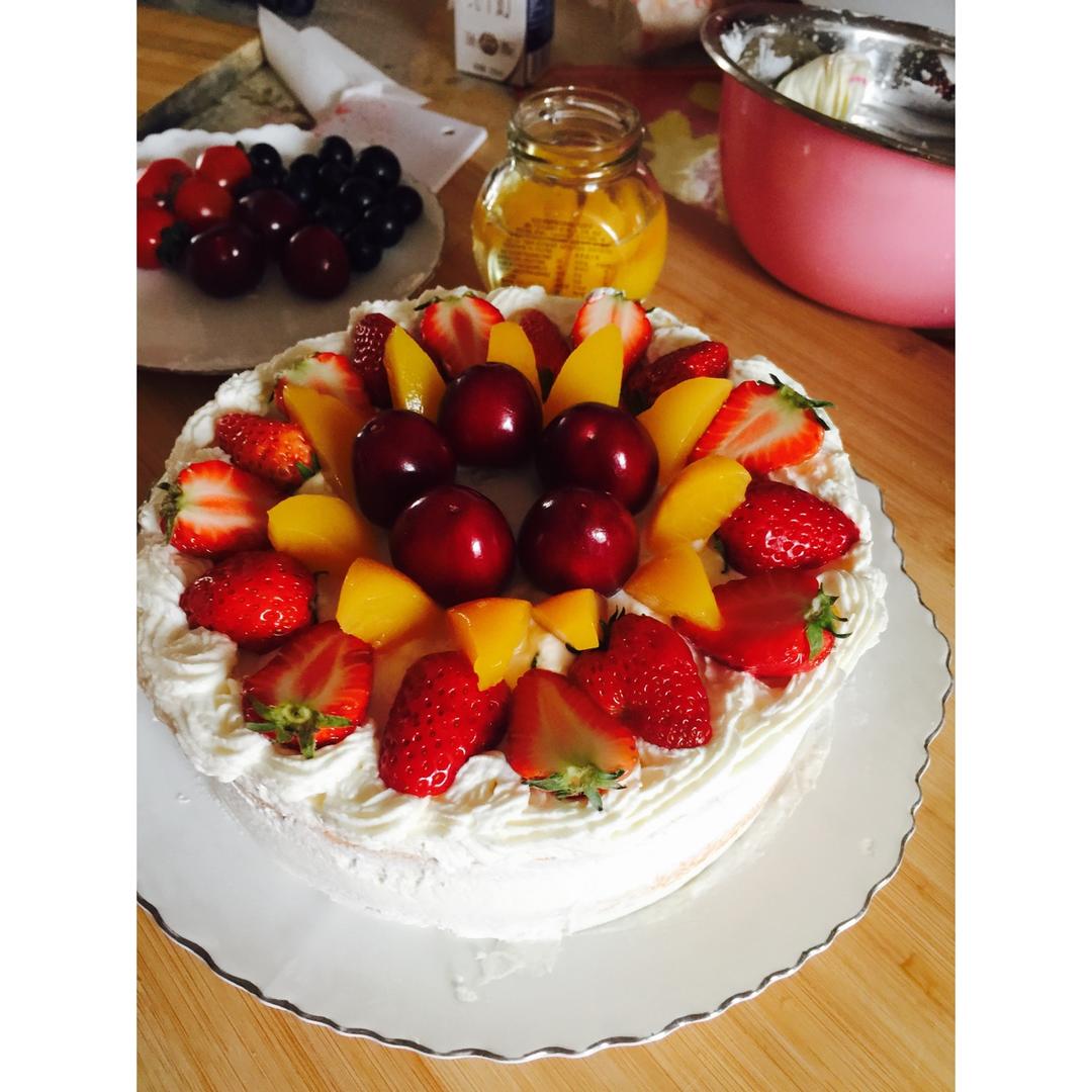 简单好做的8寸戚风蛋糕