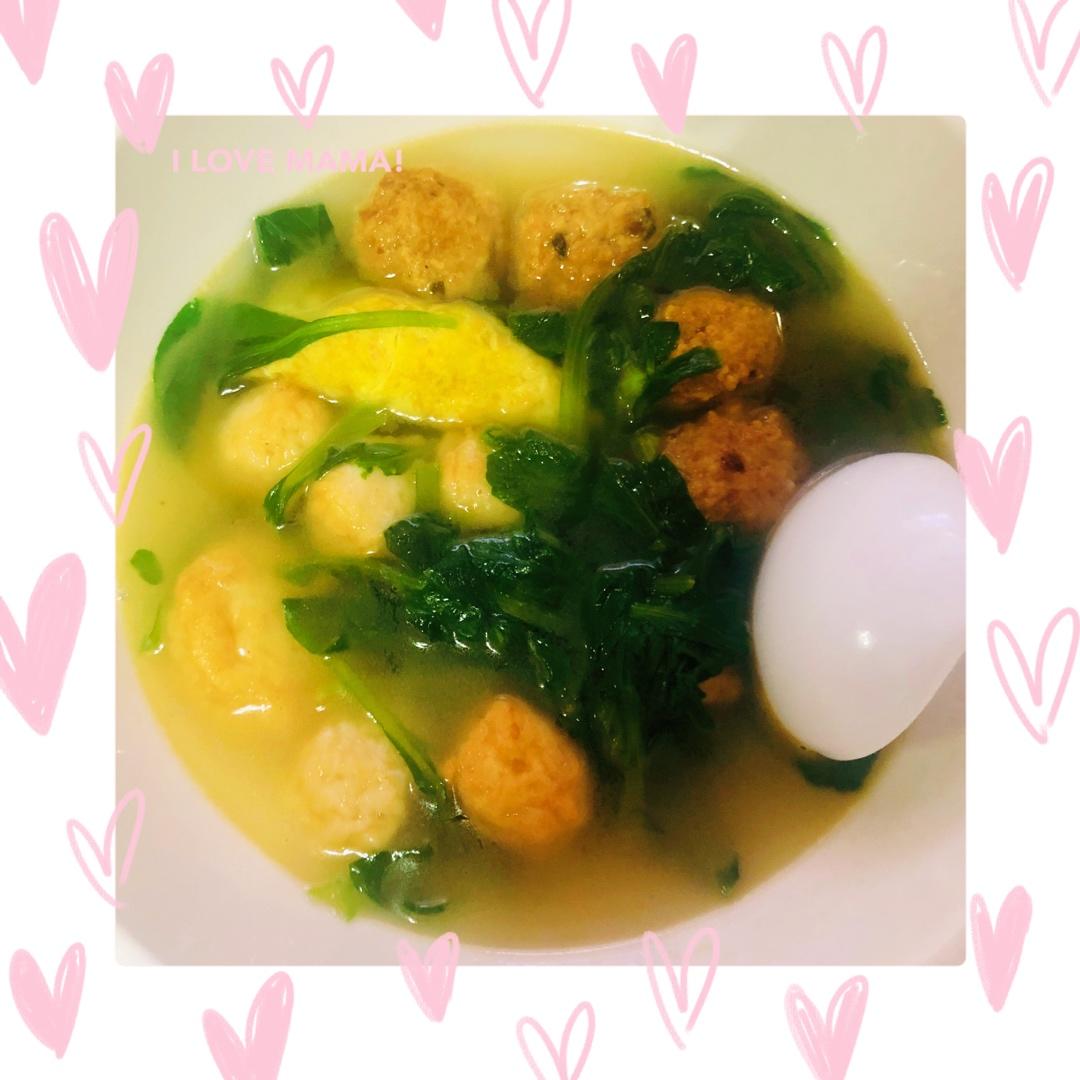 董太的私房菜--青菜鱼丸汤