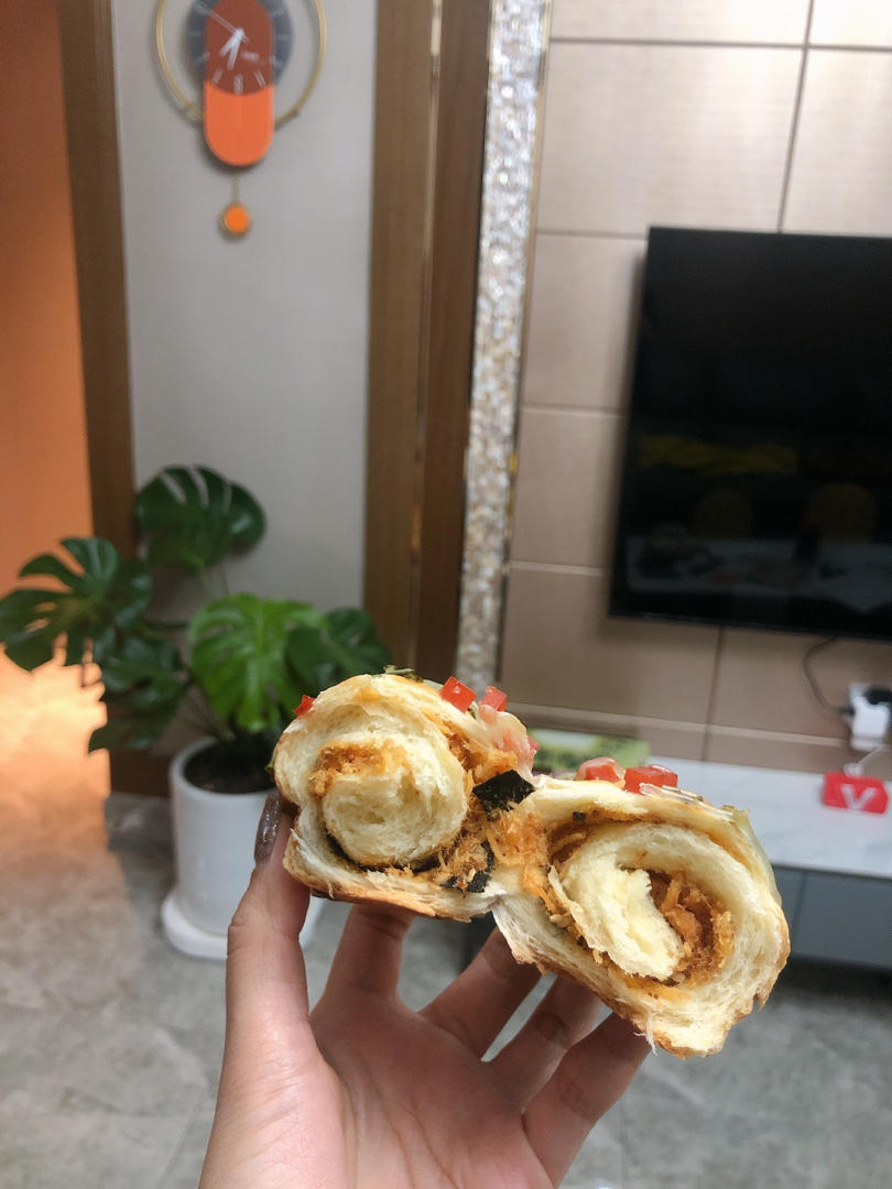 香葱火腿肉松面包