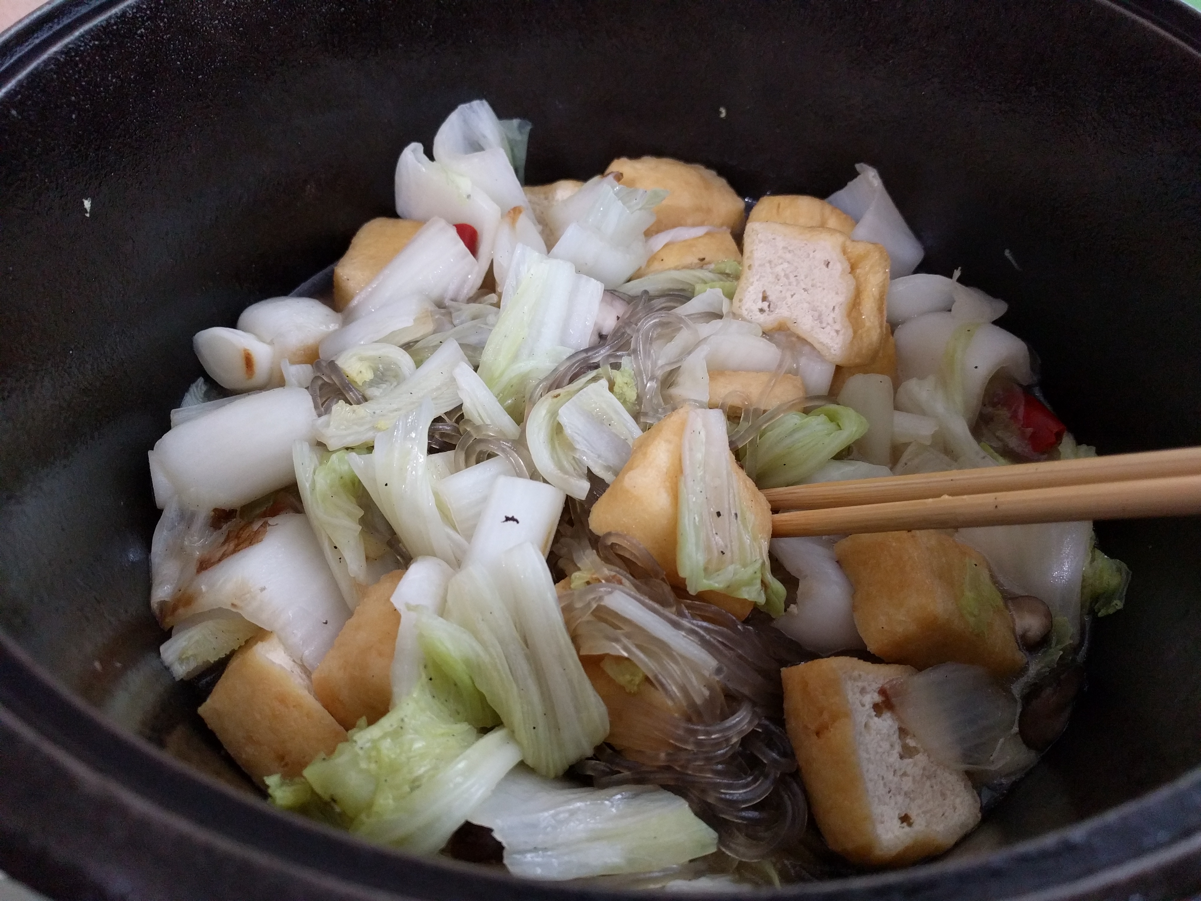 大白菜煮豆泡