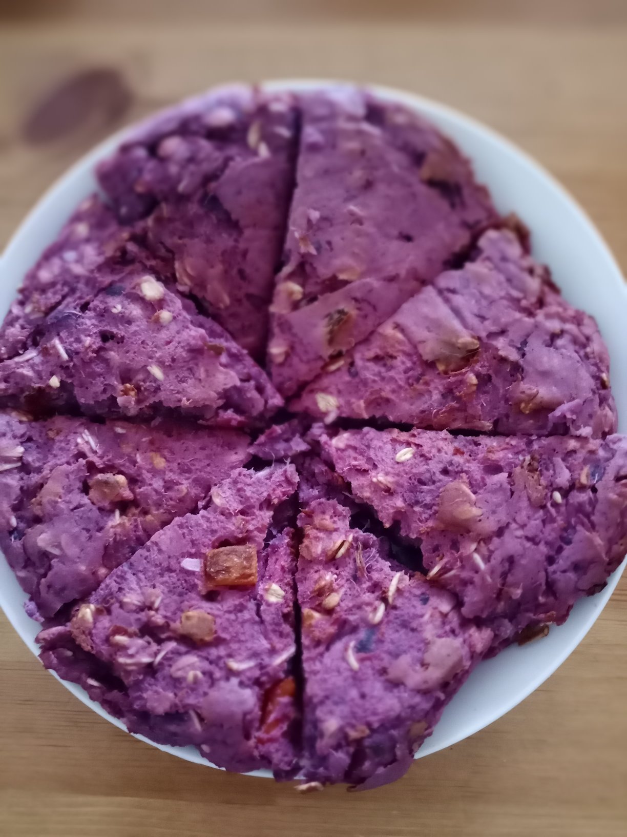 无油无糖无淀粉～超低热量  🌟紫薯坚果燕麦饼🌟