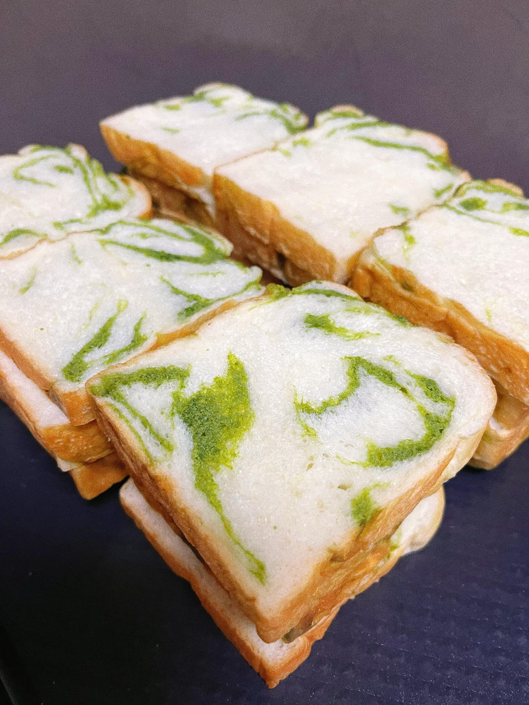 绿色心情---抹茶手撕小吐司