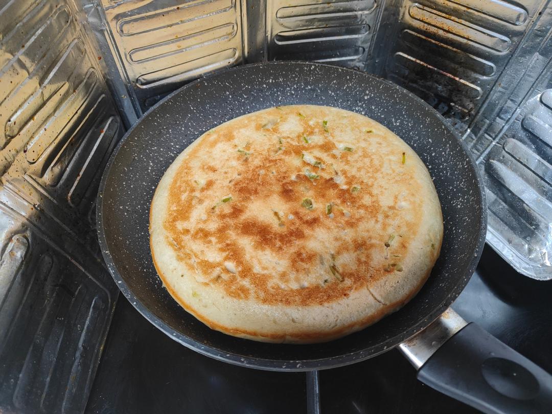 手不沾面做发面大饼