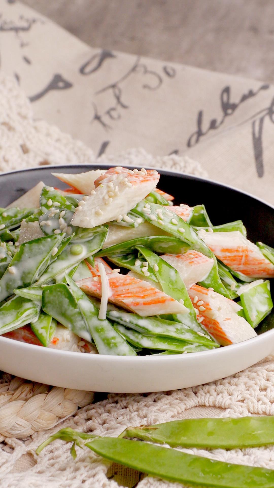 荷兰豆蟹棒沙拉