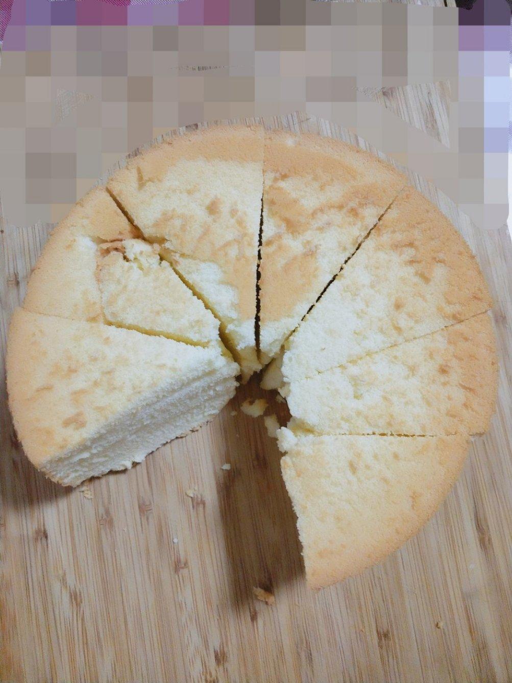 新手零失败的原味戚风蛋糕（八寸）