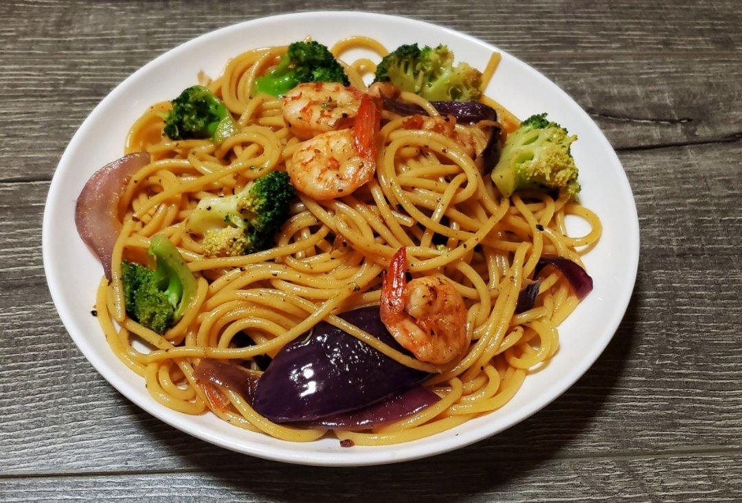 减脂|美味又低脂的虾油虾仁意大利面