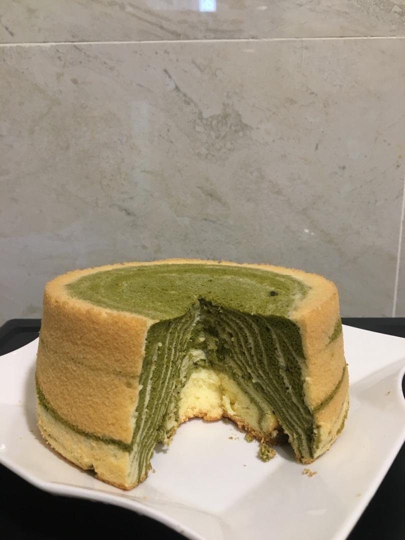 绿斑马戚风蛋糕