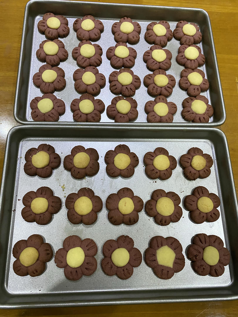 送你一朵小红花 🌺免模具｜零难度花朵饼干