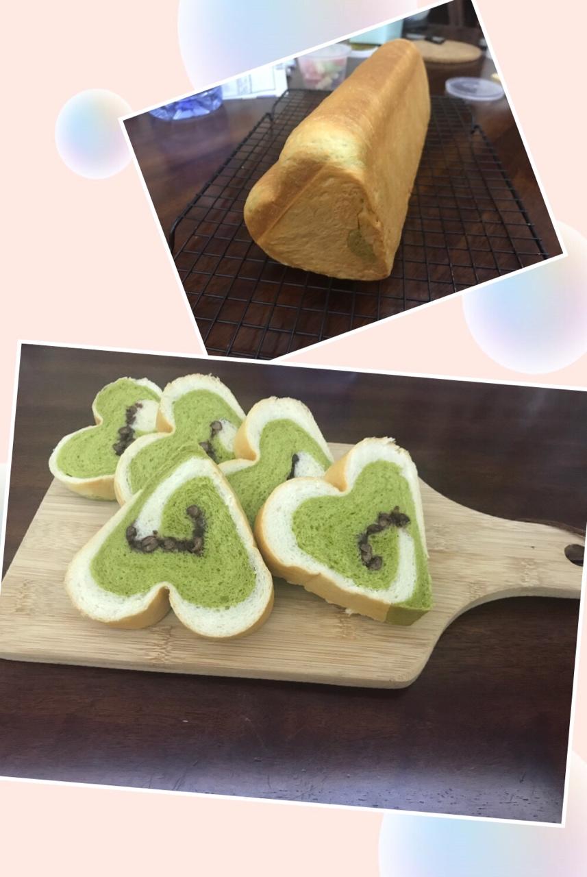 蜜豆抹茶心形吐司