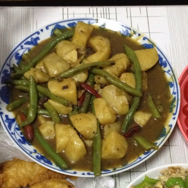 土豆烩豆角