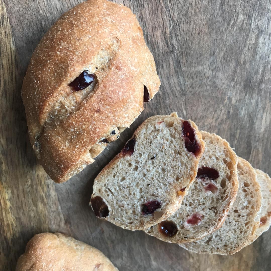 无油无糖全麦果干面包