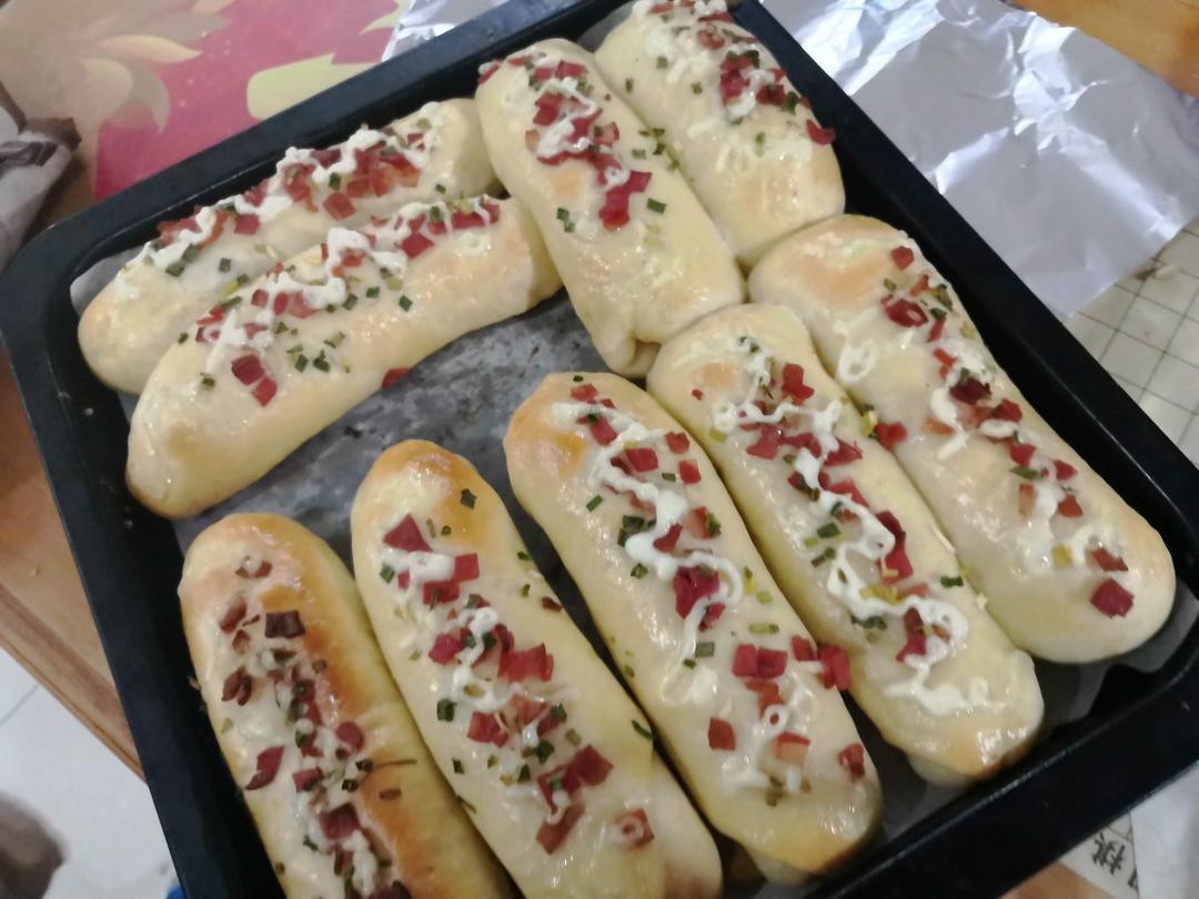 香葱火腿肉松面包