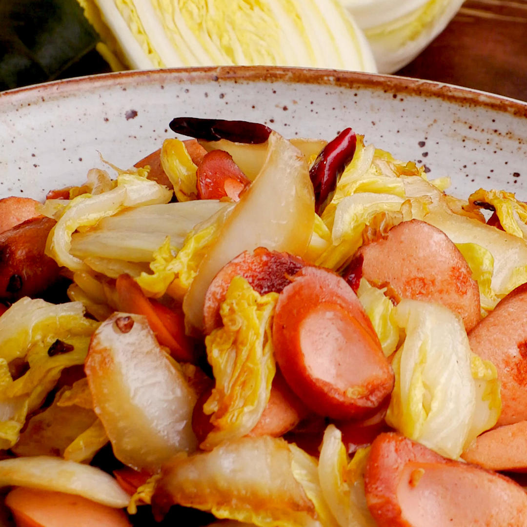 香肠炒娃娃菜的做法