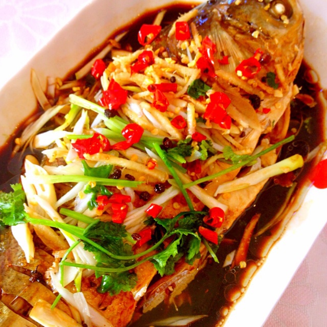 舒涵美食做的葱油鱼