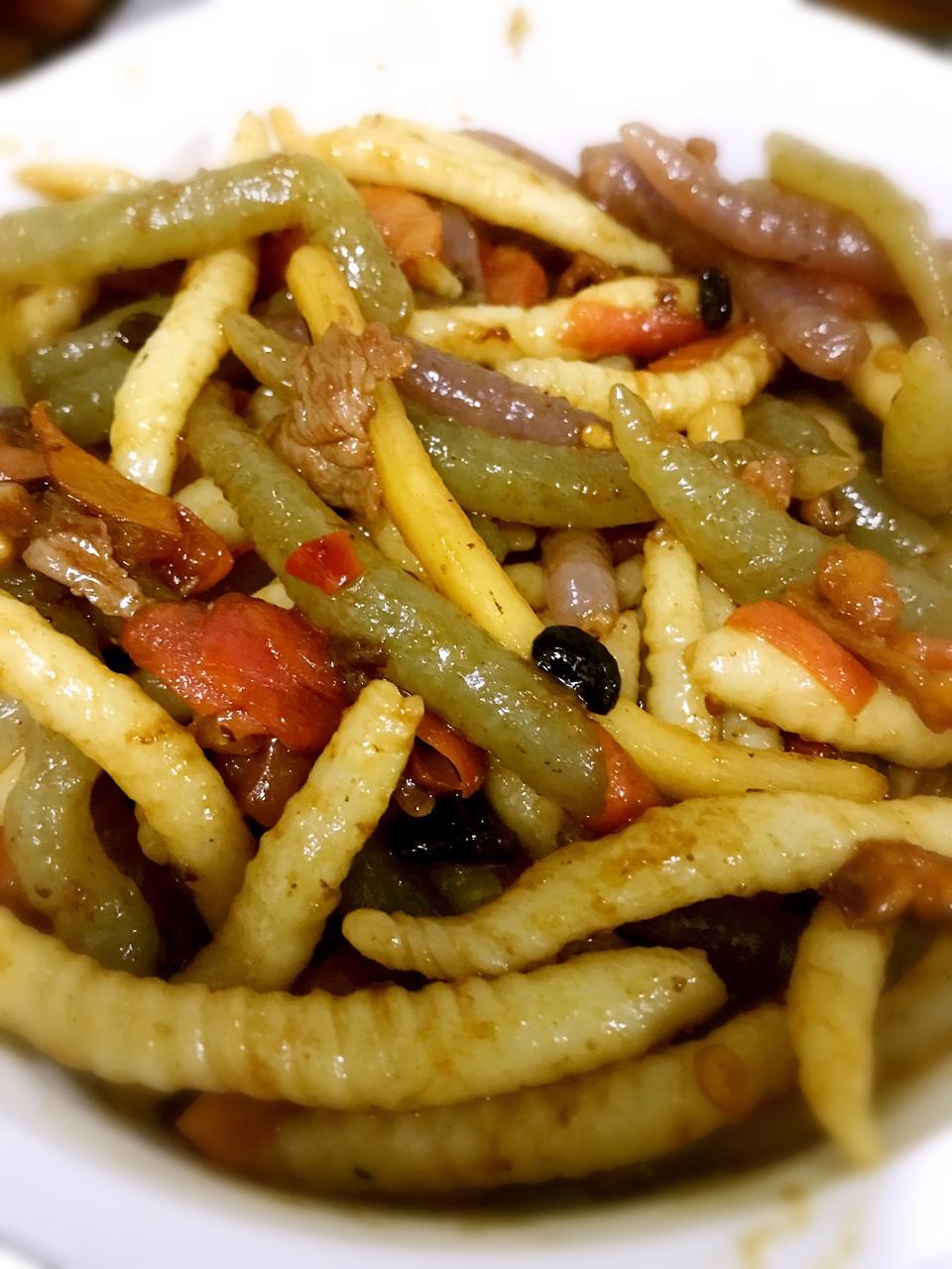 自制老南宁【特色粉虫】&老友炒粉虫