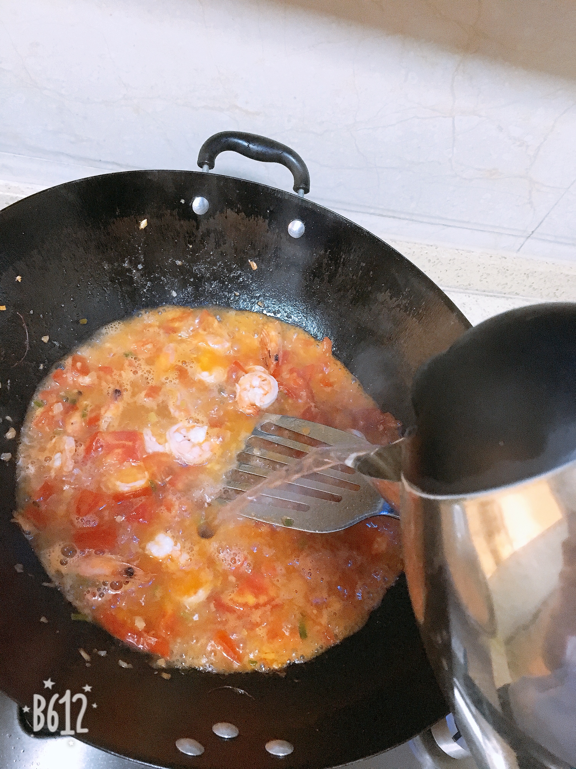 番茄鲜虾蘑菇汤的做法 步骤8