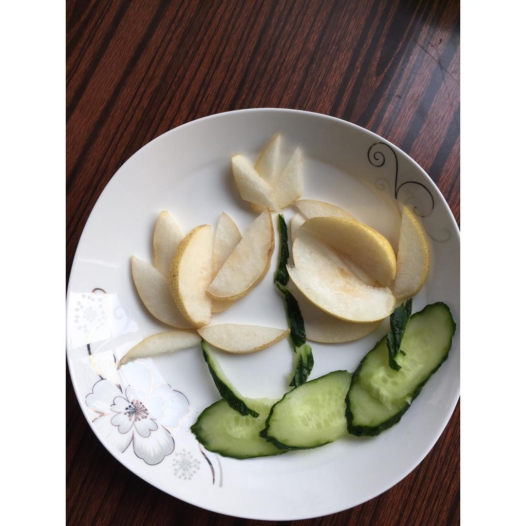 7凤凰涅盘7做的梨果盘造型.